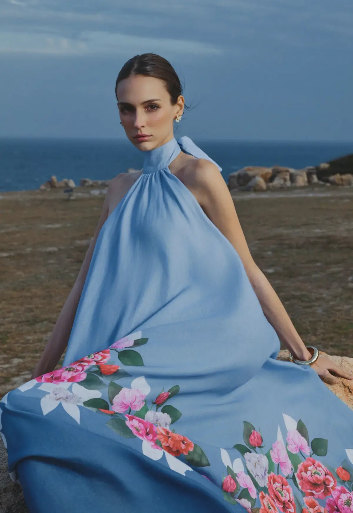 Justin Tong Misty Glen A-Line Dress in Print Size AU8 - Image 5