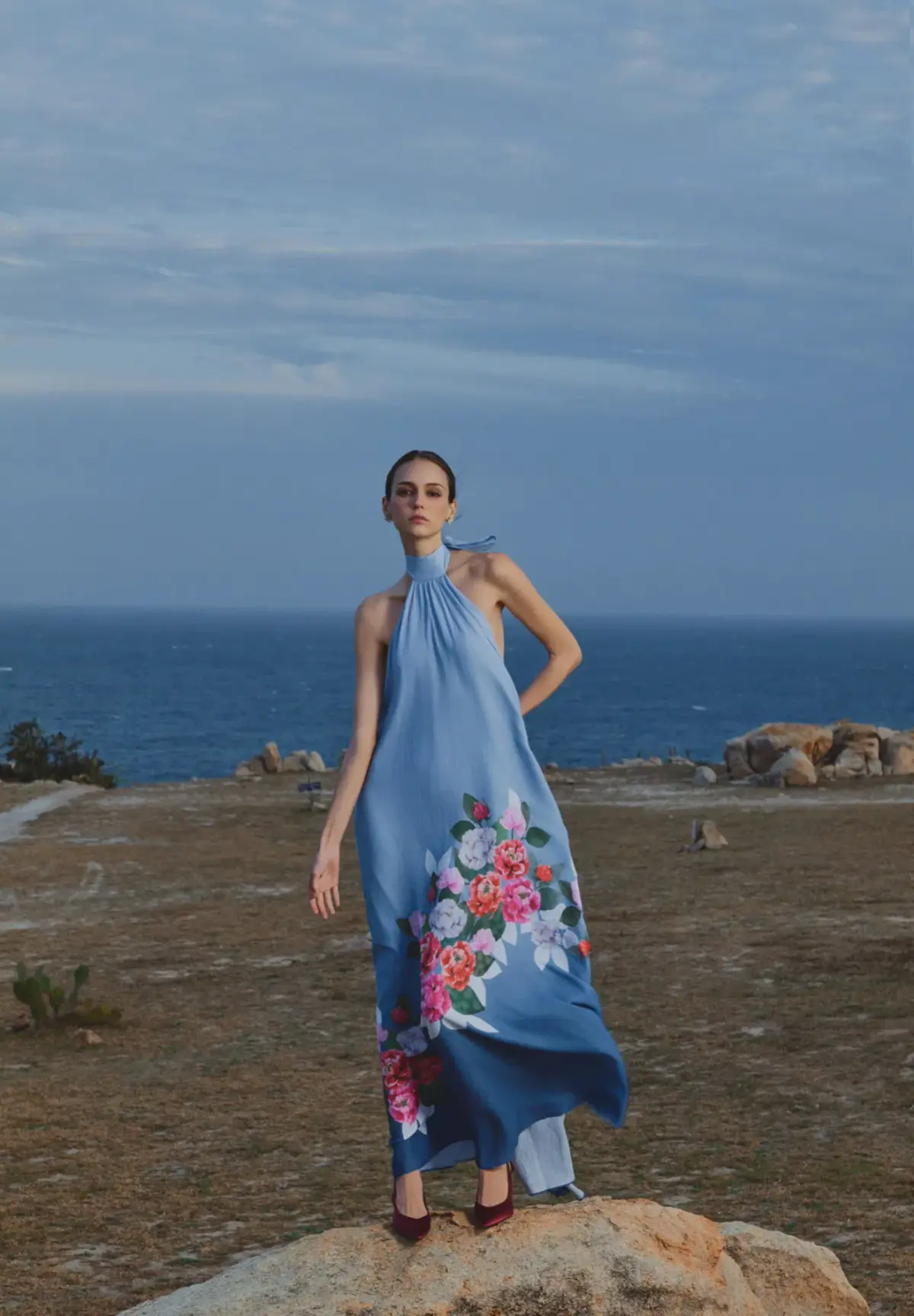 Justin Tong Misty Glen A-Line Dress in Print Size AU8 - Image 6
