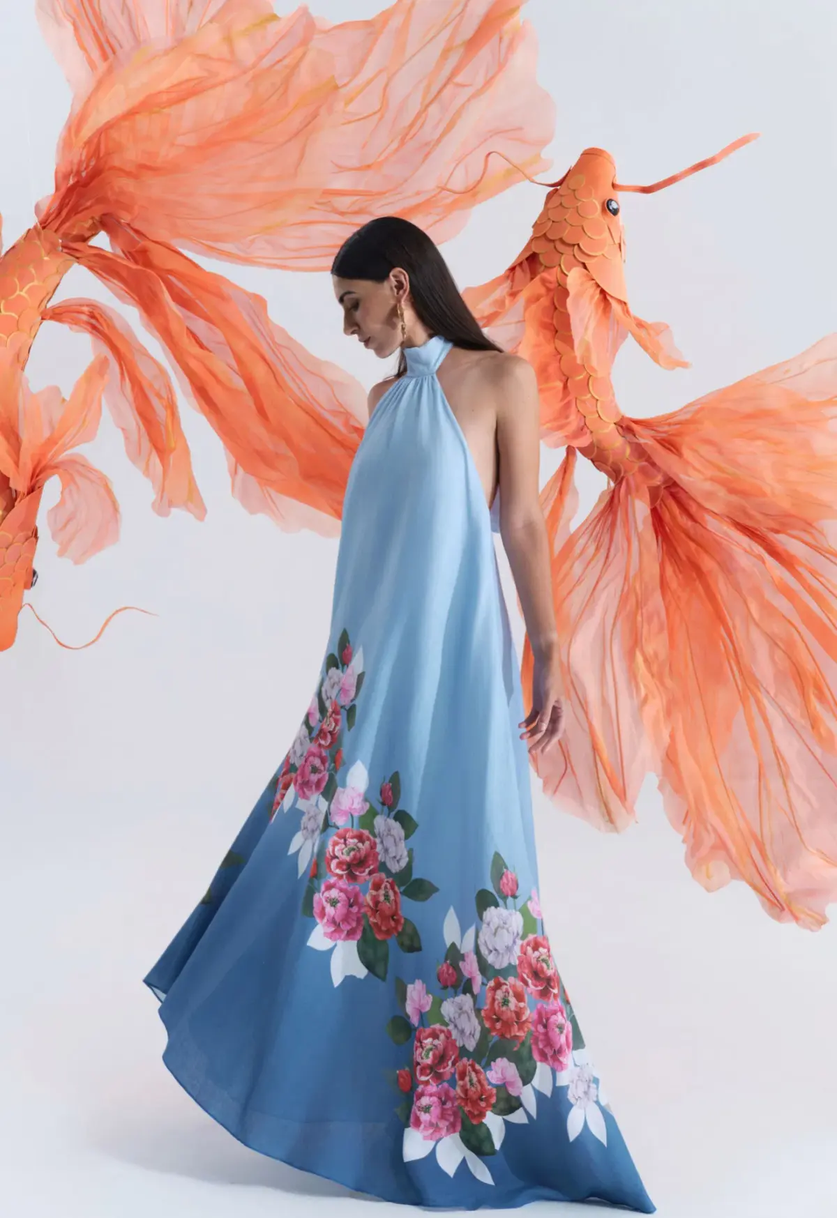 Justin Tong Misty Glen A-Line Dress in Print Size AU8 - Image 2