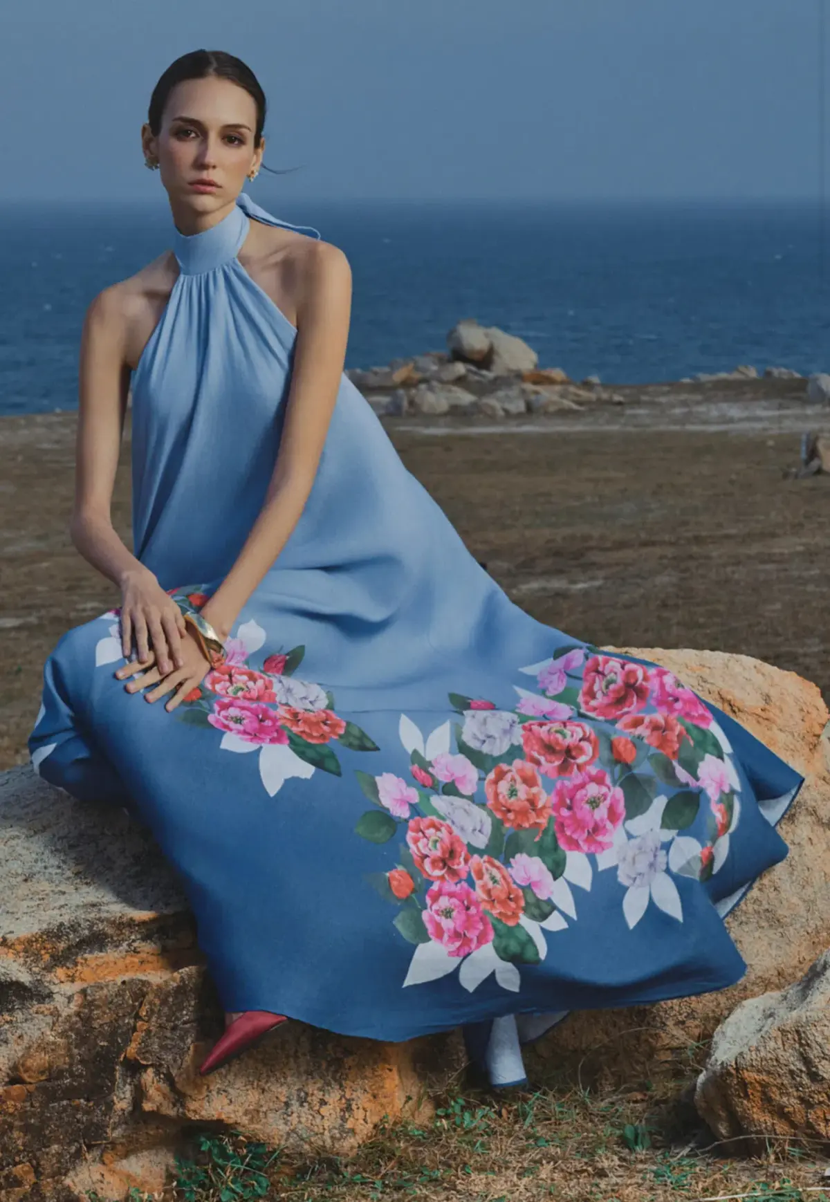 Justin Tong Misty Glen A-Line Dress in Print Size AU8 - Image 7