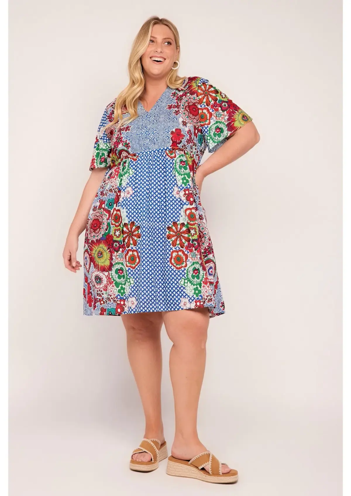 Adrift Iris Short Dress in Saleya Size L / AU 14 - Image 1