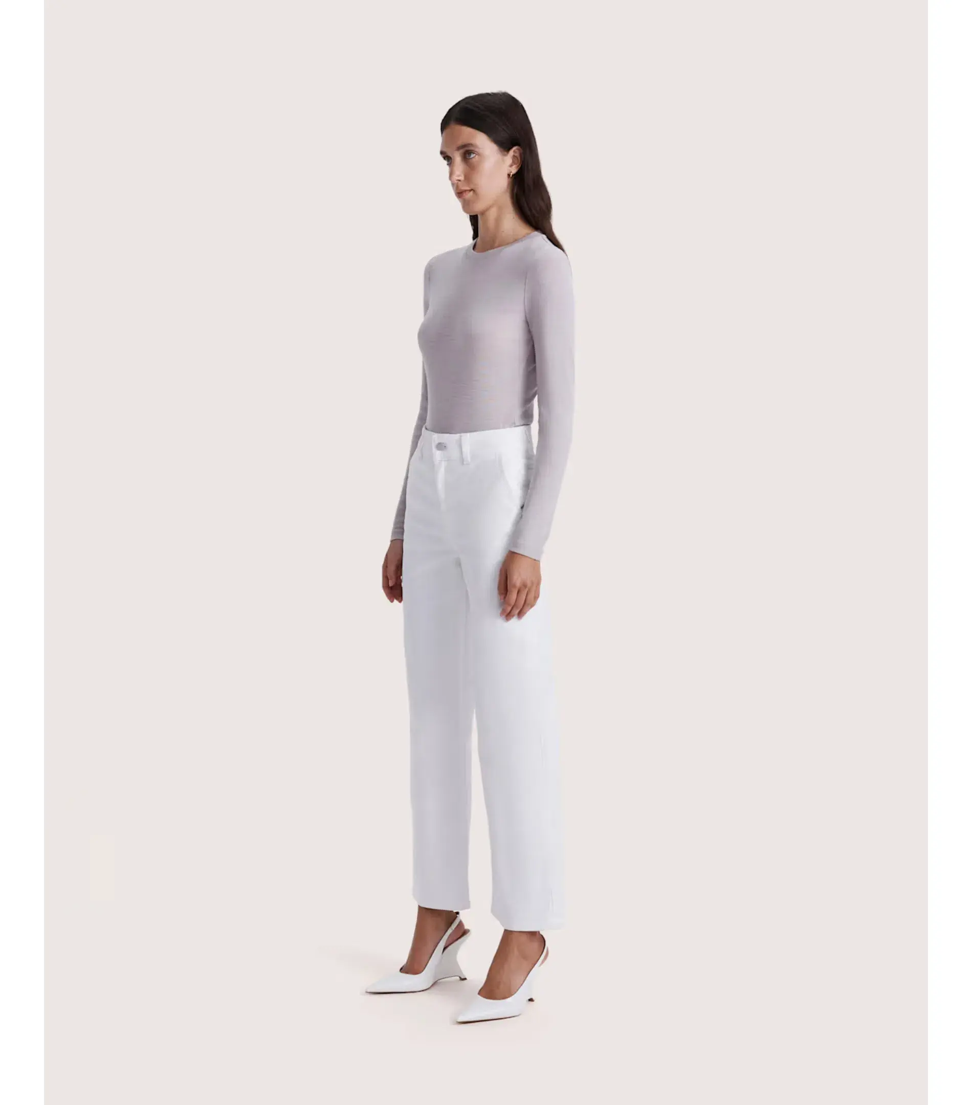 Saba Ava Wide Leg Midi Jean White Size AU 16 - Image 3