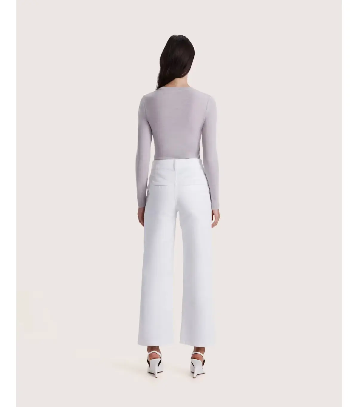 Saba Ava Wide Leg Midi Jean White Size AU 16 - Image 5