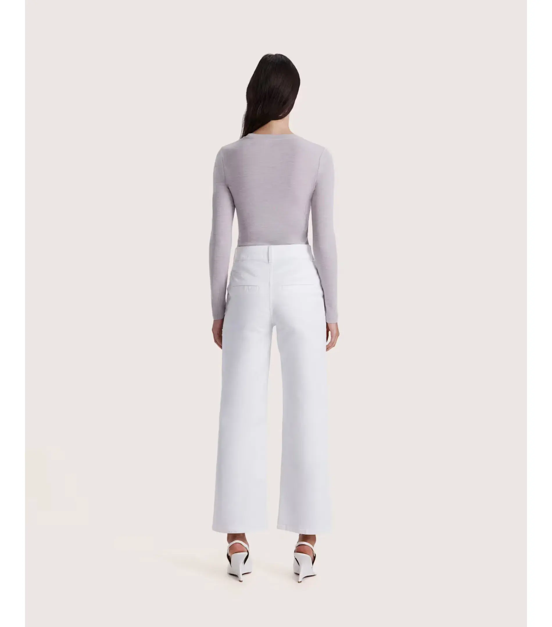 Saba Ava Wide Leg Midi Jean White Size AU 16 - Image 5