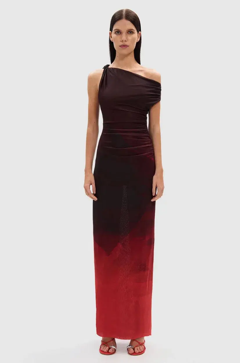 MISHA Nyra Mesh Gown in Venus Print Size 10/M - Image 1