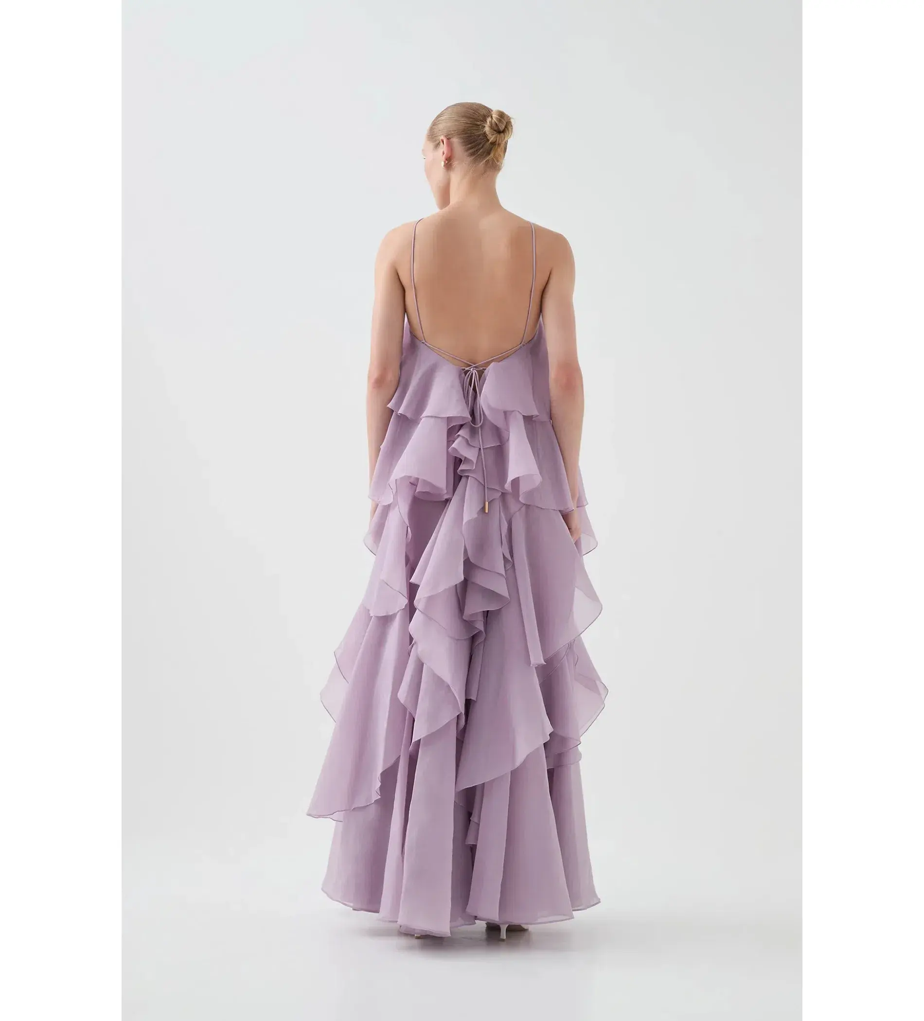 Aje Pandorea Layered Maxi Dress Lilac Size 16/XXL - Image 3