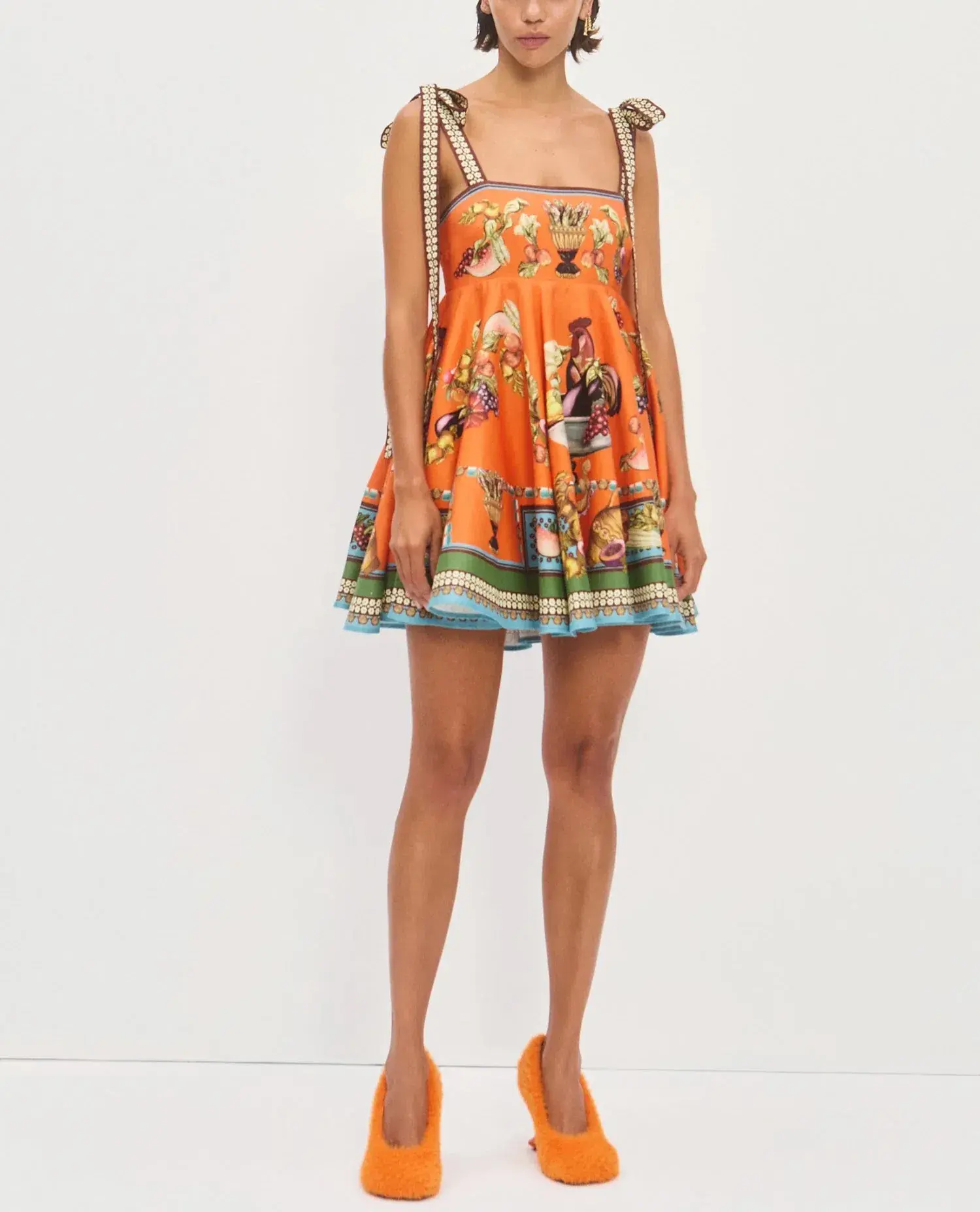 Alemais Rocco Mini Dress Orange Print Size 12 - Image 1
