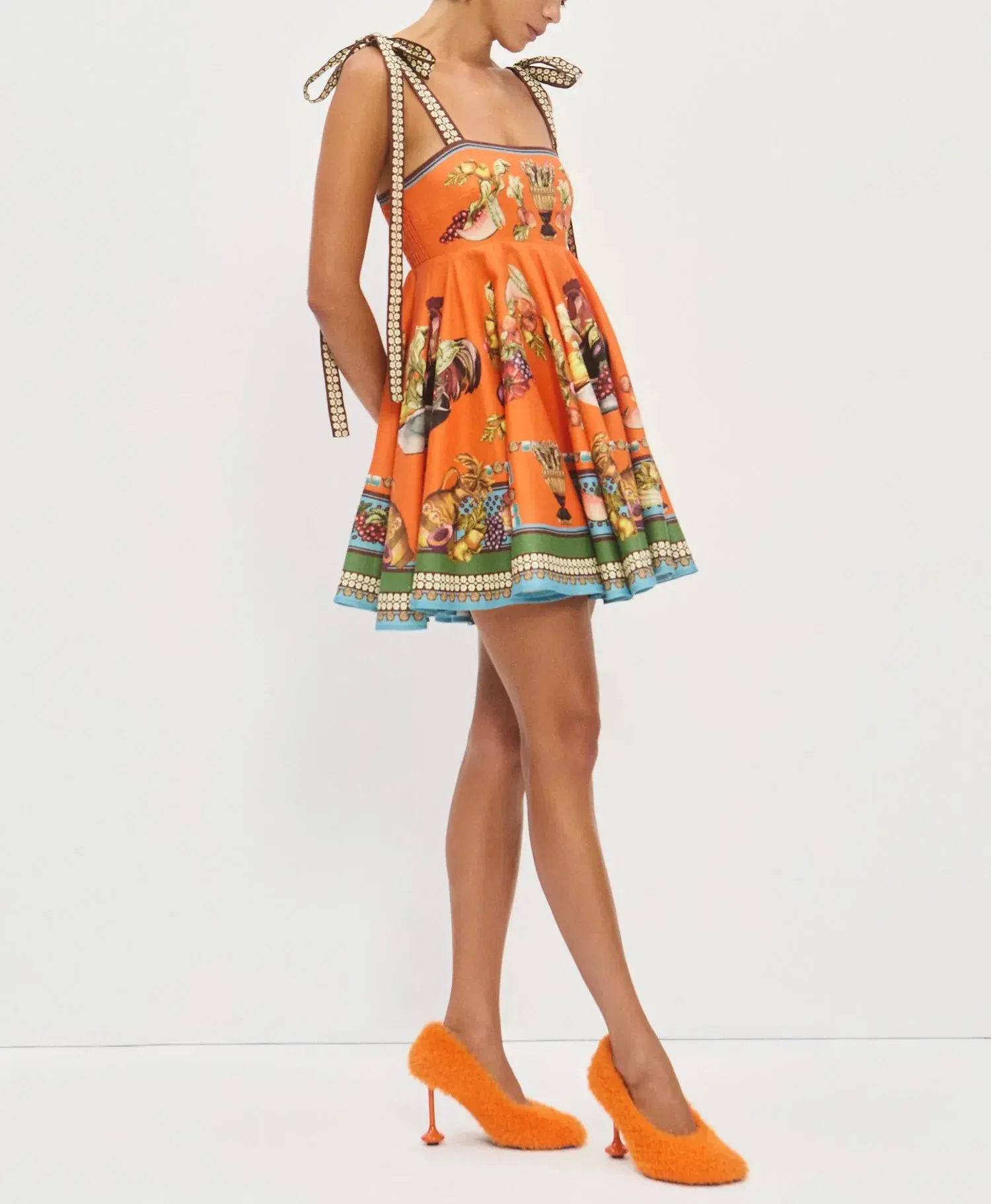 Alemais Rocco Mini Dress Orange Print Size 12 - Image 2