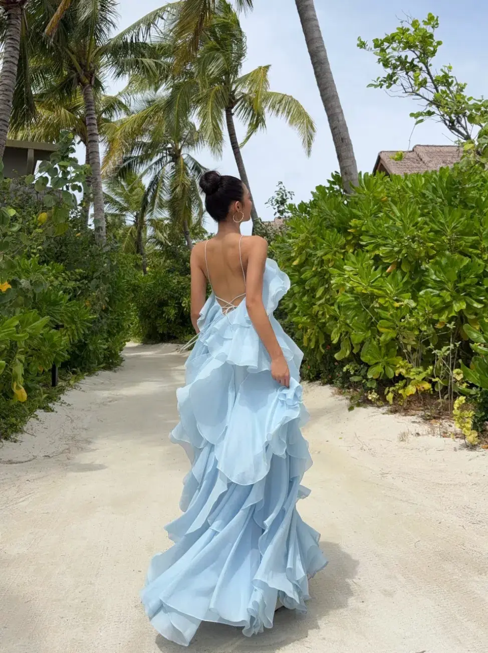 Aje Pandorea Layered Maxi Dress in Silver Blue Size XS / AU 6 - Image 2