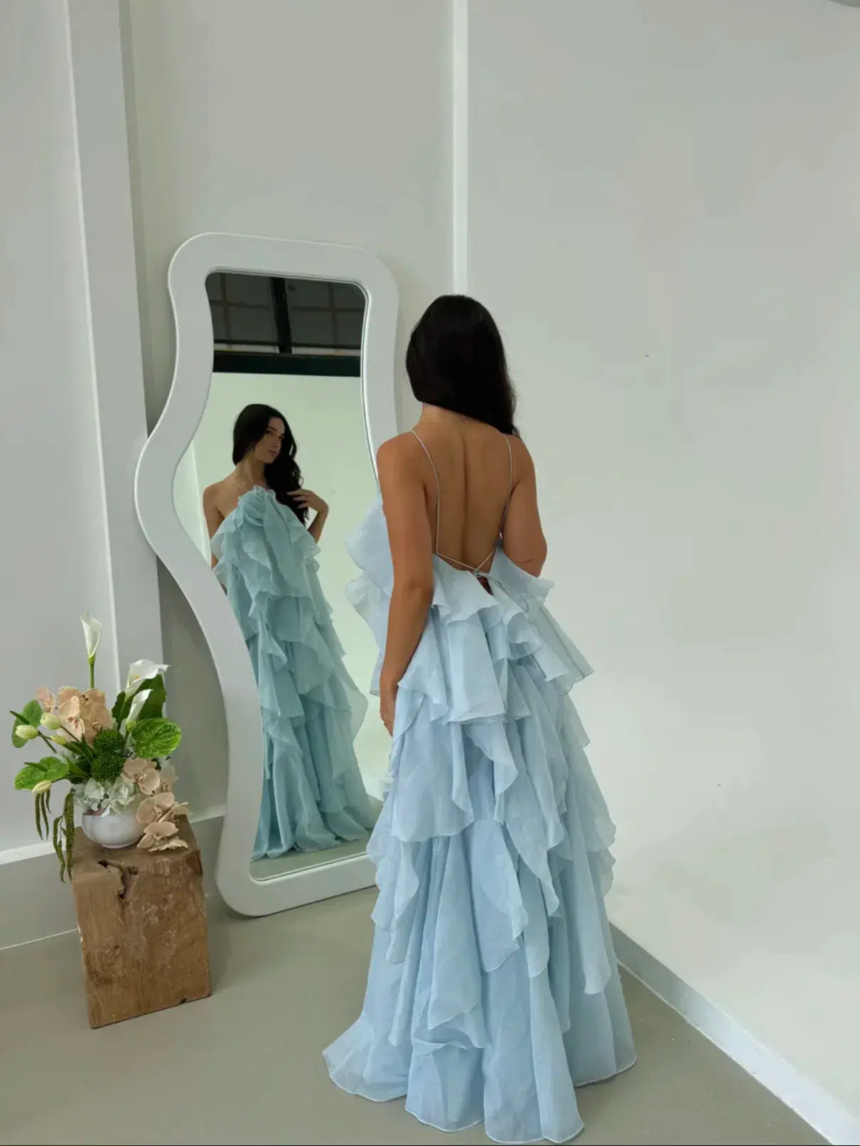 Aje Pandorea Layered Maxi Dress in Silver Blue Size XS / AU 6 - Image 5