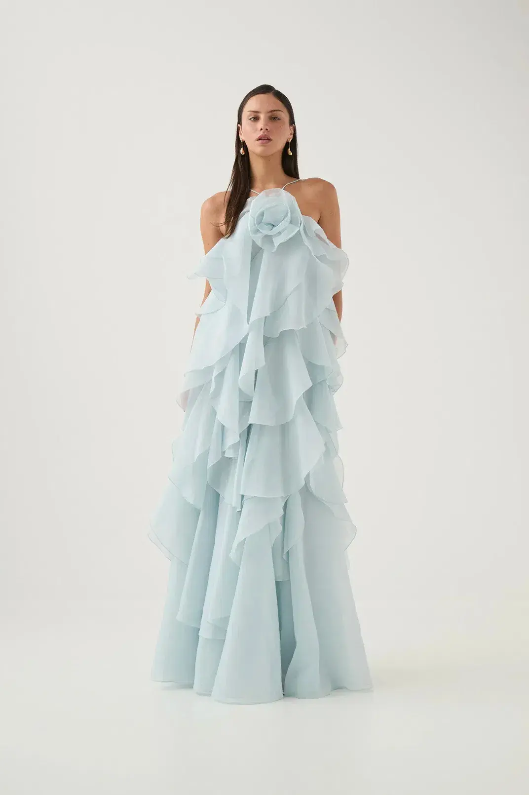 Aje Pandorea Layered Maxi Dress in Silver Blue Size XS / AU 6 - Image 1