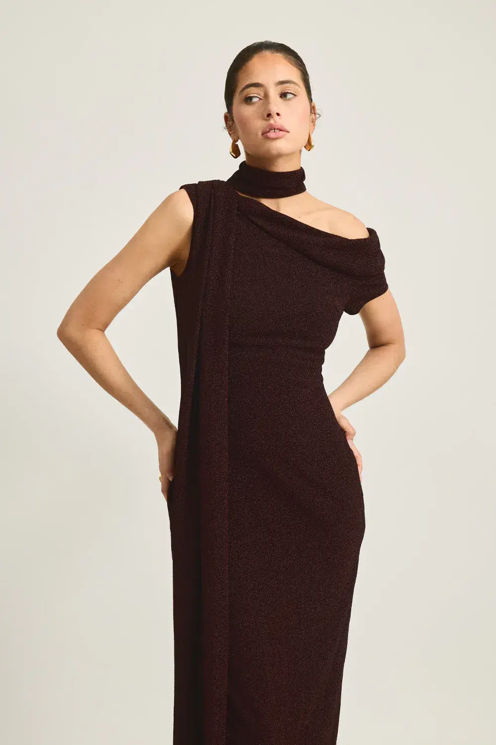 Tojha Izara Maxi Dress Brown Size AU 8 - Image 4