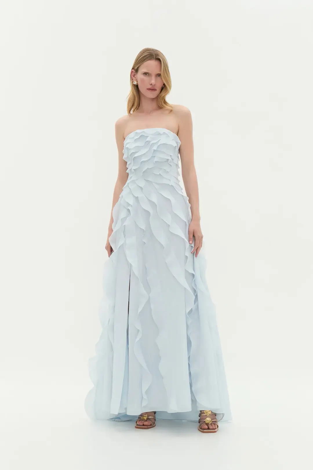 Aje Allaire Gown in Pale Blue Size 8  for rent on The Volte - main image