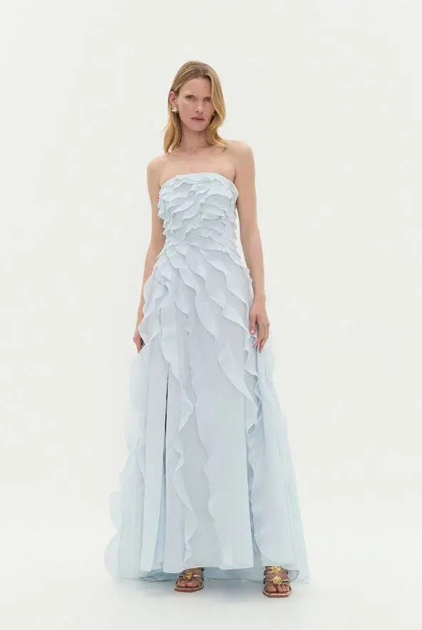 Aje Allaire Gown Maxi Dress in Pale Blue Size AU 10 - Image 1