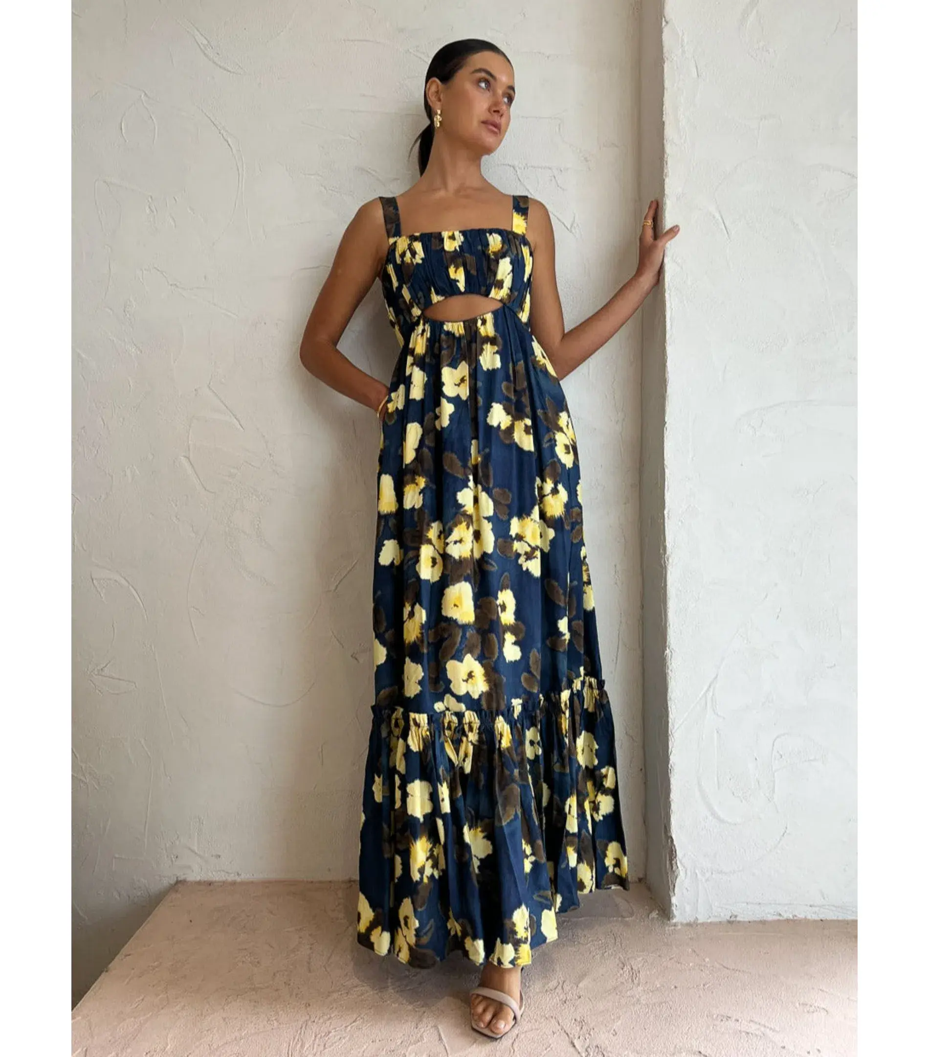 Acler Luddenham Maxi Dress Floral Posy Size US 6 / AU 10 - Image 2
