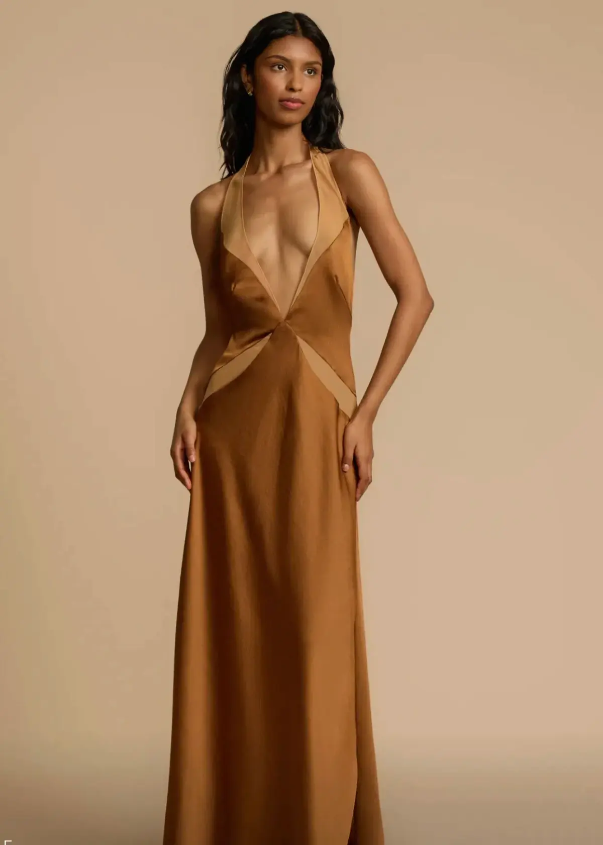 Arcina Ori Devora Dress Maxi Brown Size AU 8 - Image 1