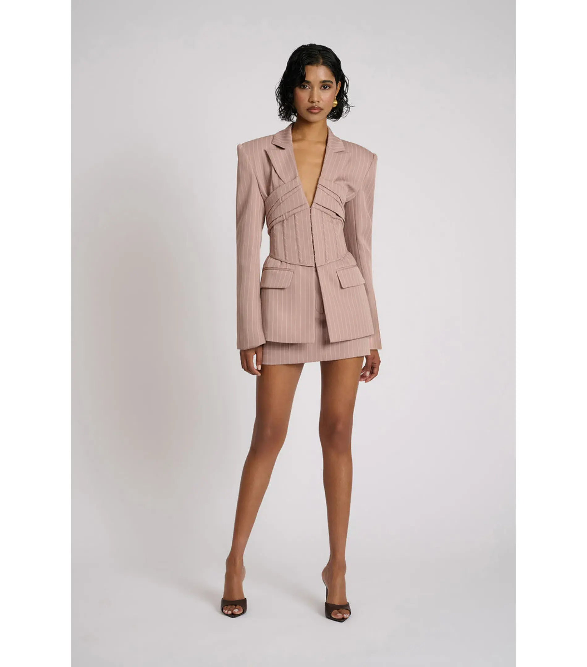 Eliya The Label Eleni Blazer Size AU 6 and Emerson Skirt Size AU 8 Pink - Image 1