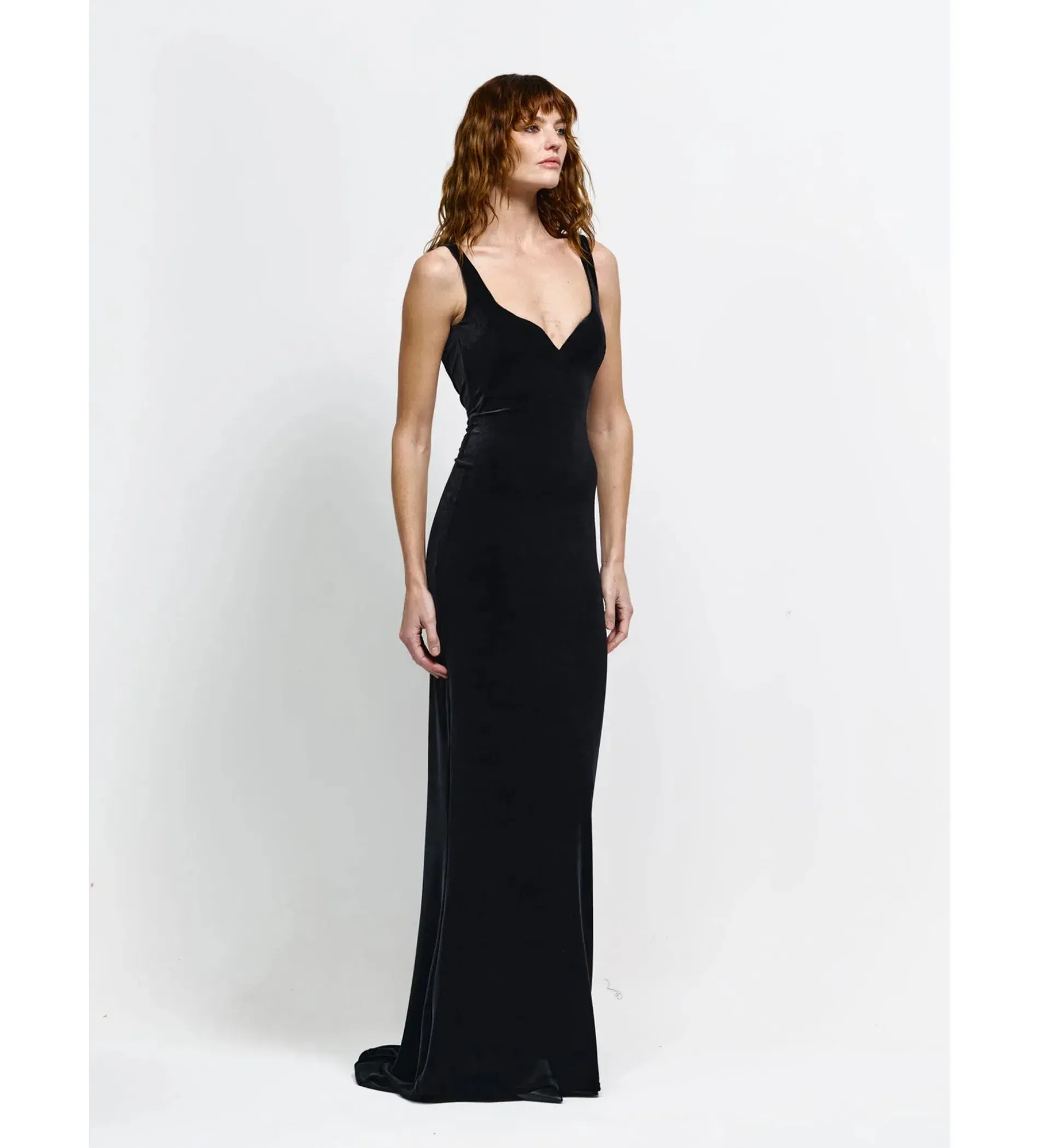 Effie Kats Adina Gown in Black Velvet Size L / AU 12 - Image 2