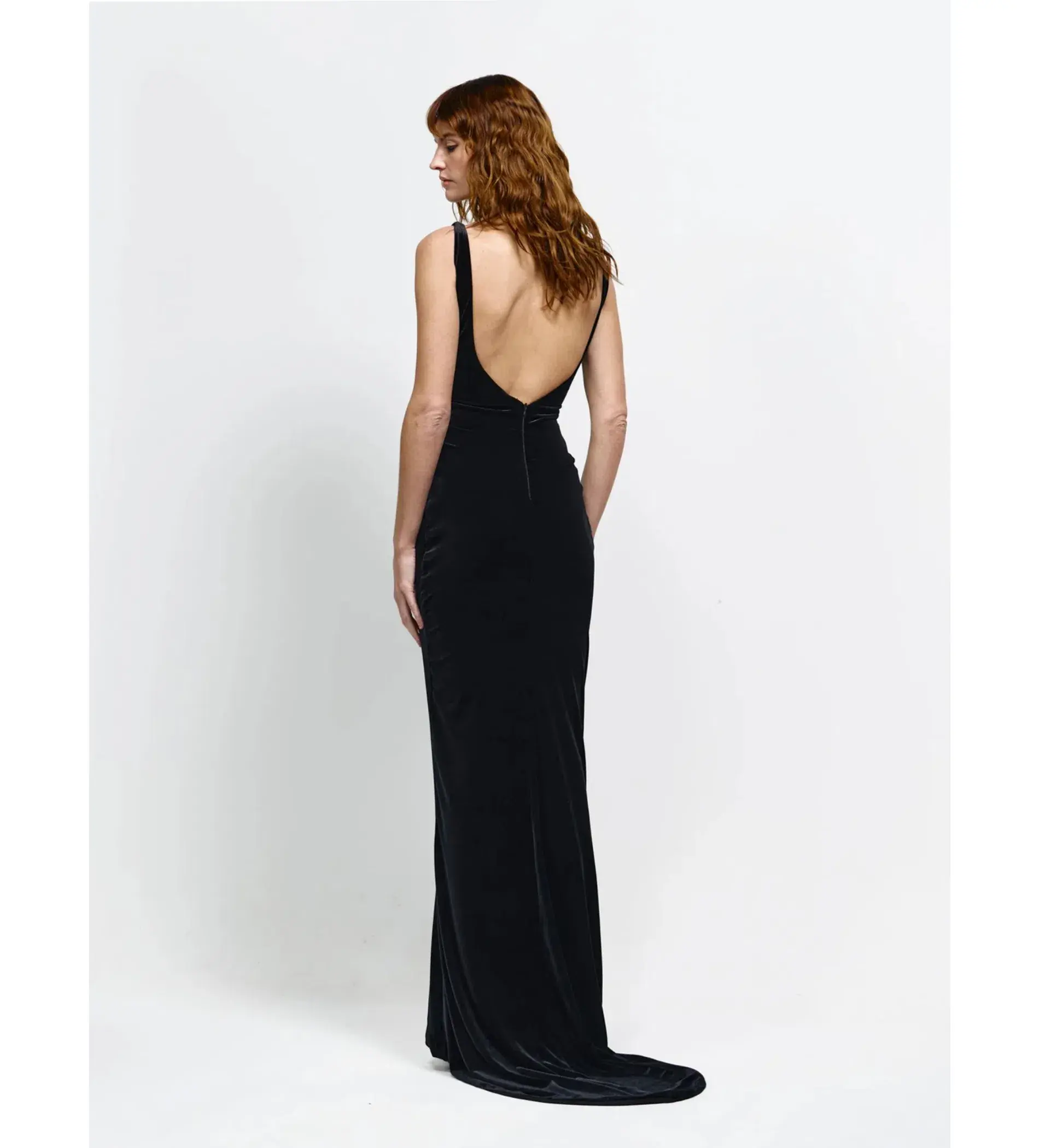 Effie Kats Adina Gown in Black Velvet Size L / AU 12 - Image 3