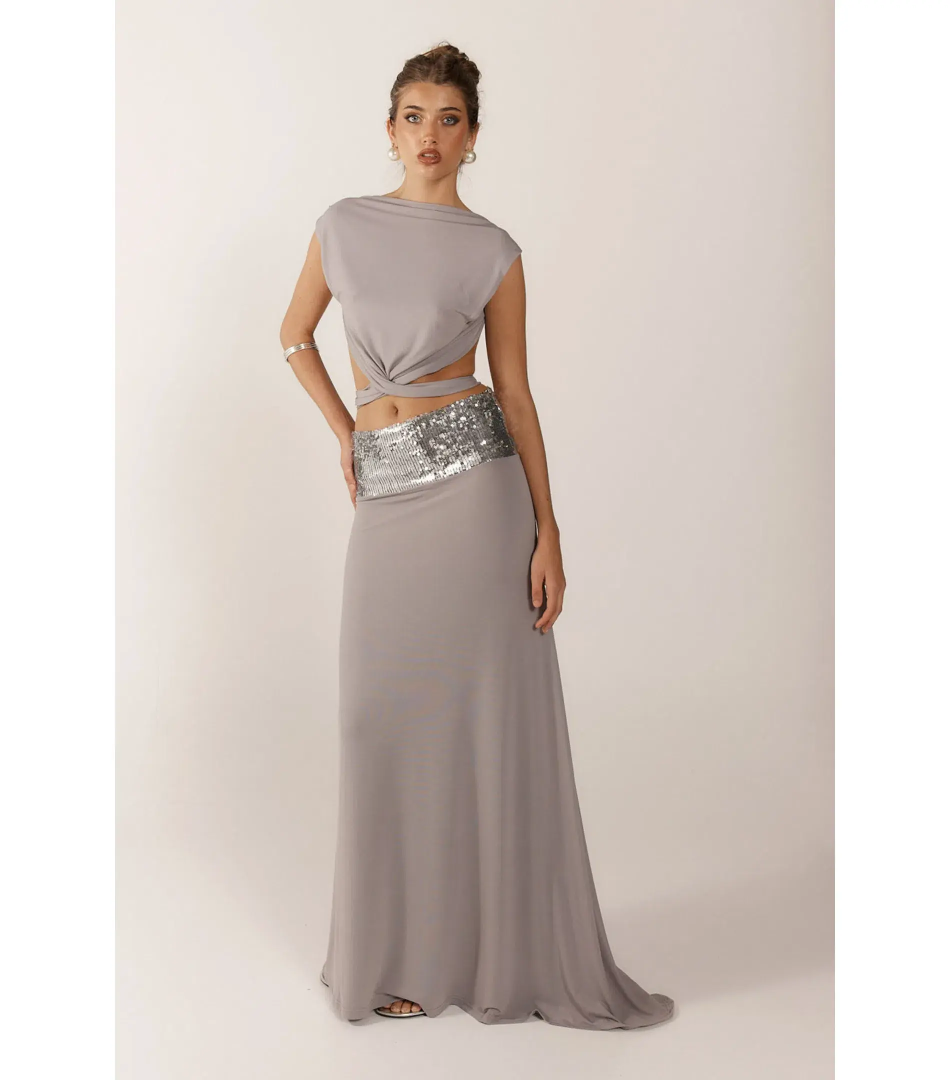 Ance Gria Lune Top and Skirt in Grey Size XS / AU 6 - Image 1