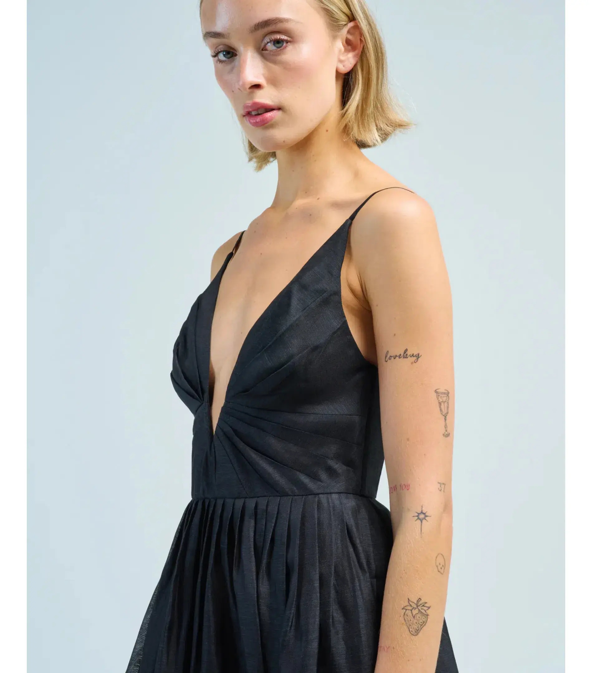 Zimmermann Hypnotic V Neck Midi Dress in Black Size 4 / AU 16 - Image 2