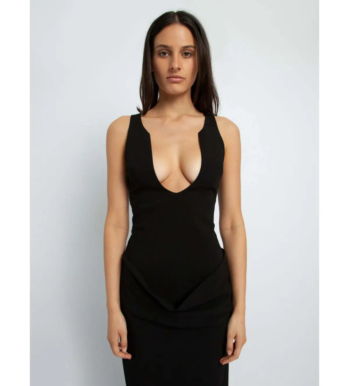 Christopher Esber Archer Column Cowl Dress Black Size 6 - Image 3