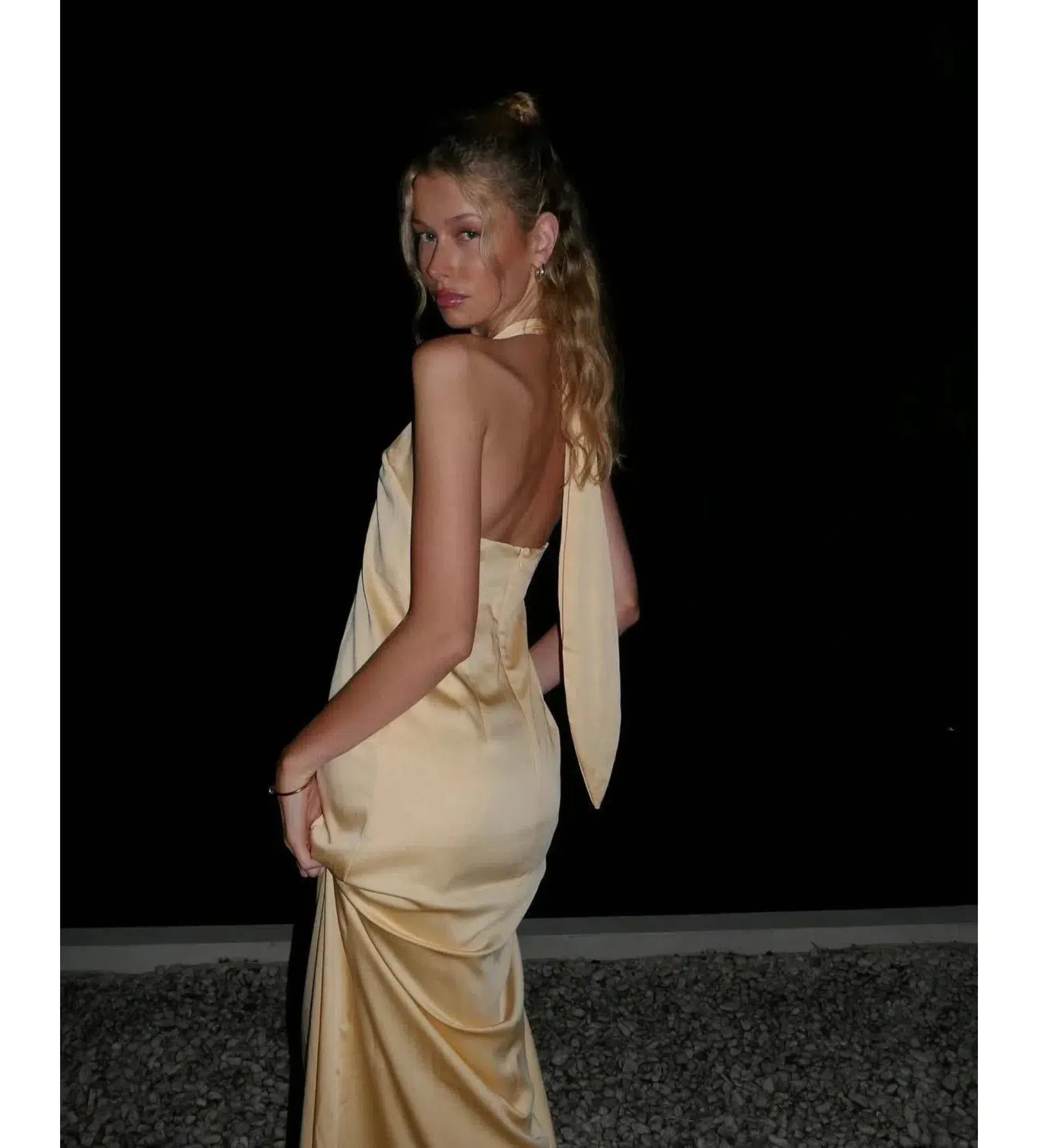 Kookai Milan Maxi Dress Butter Popcorn Size AU 8 - Image 6