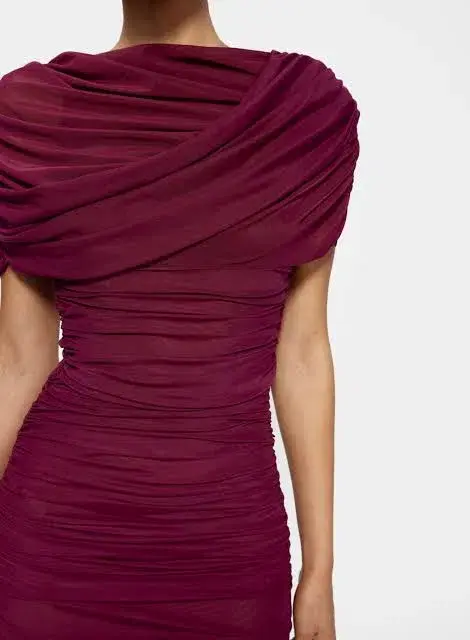 Effie Kats Phoneix Mini Dress Burgundy Size AU 8 - Image 3