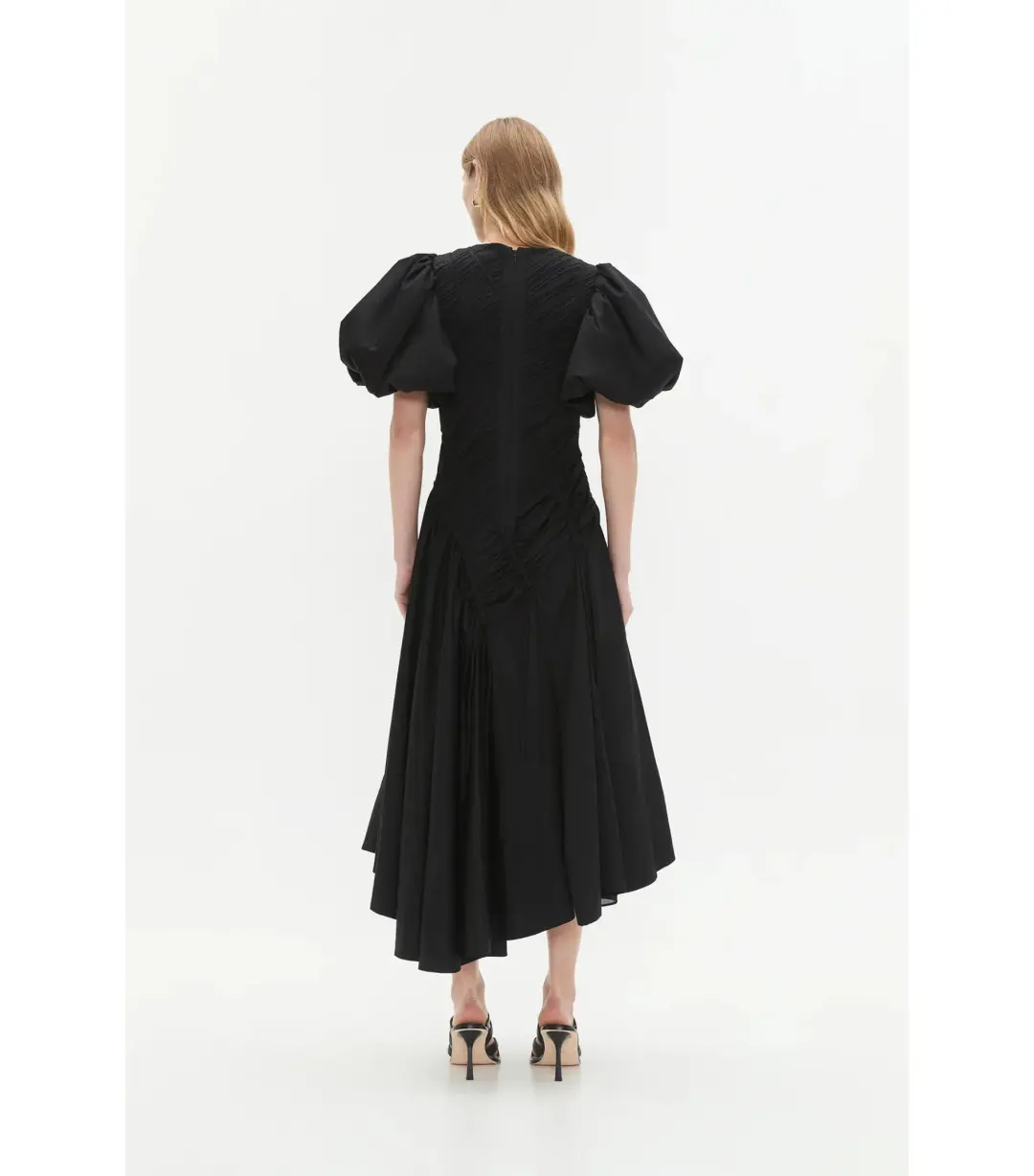 Aje Wisteria Midi Dress Black Size AU 8 for rent on The Volte - main image