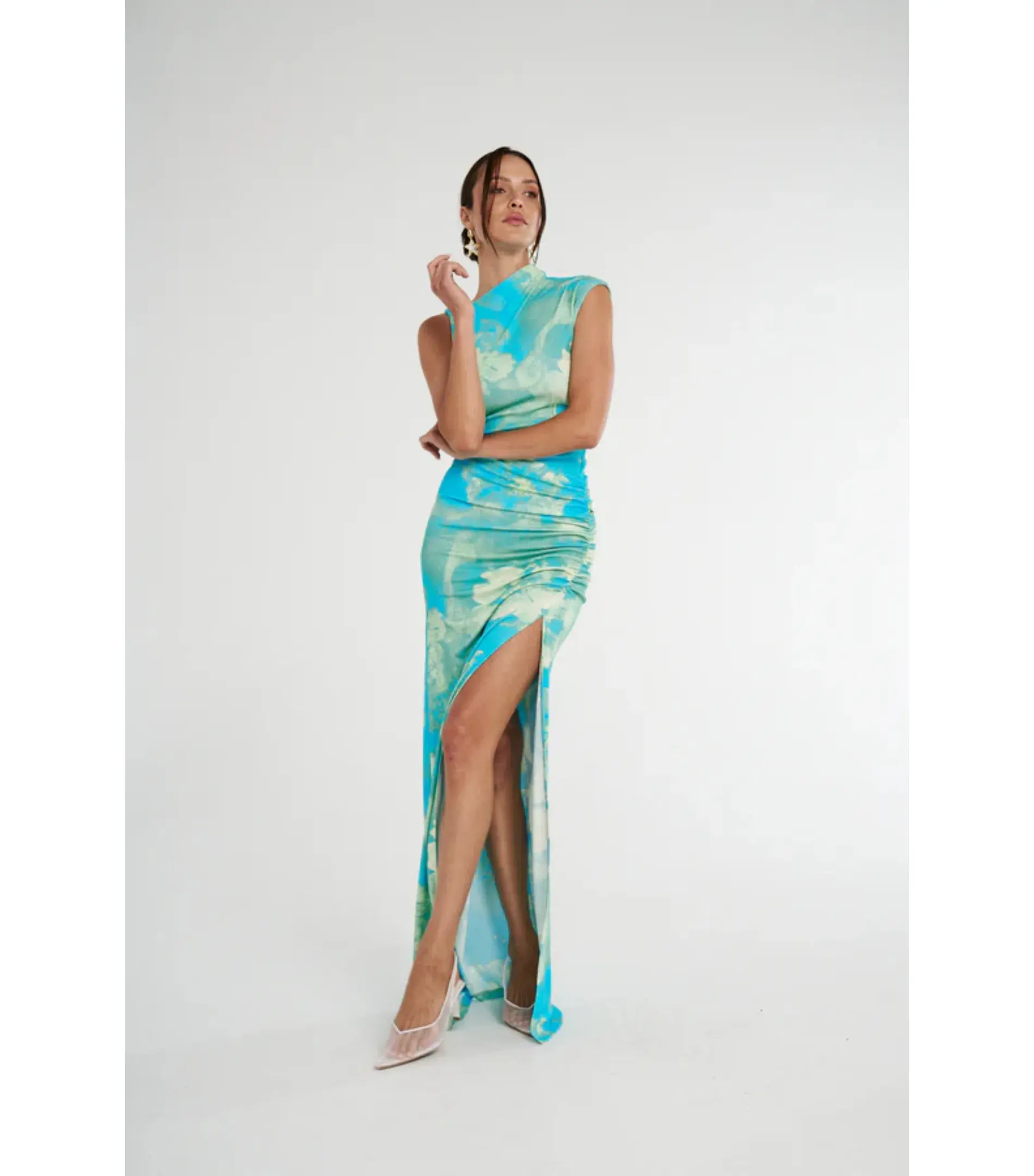 Summi Summi Valentina Maxi Dress Lemon Lumen Size AU 8 - Image 4