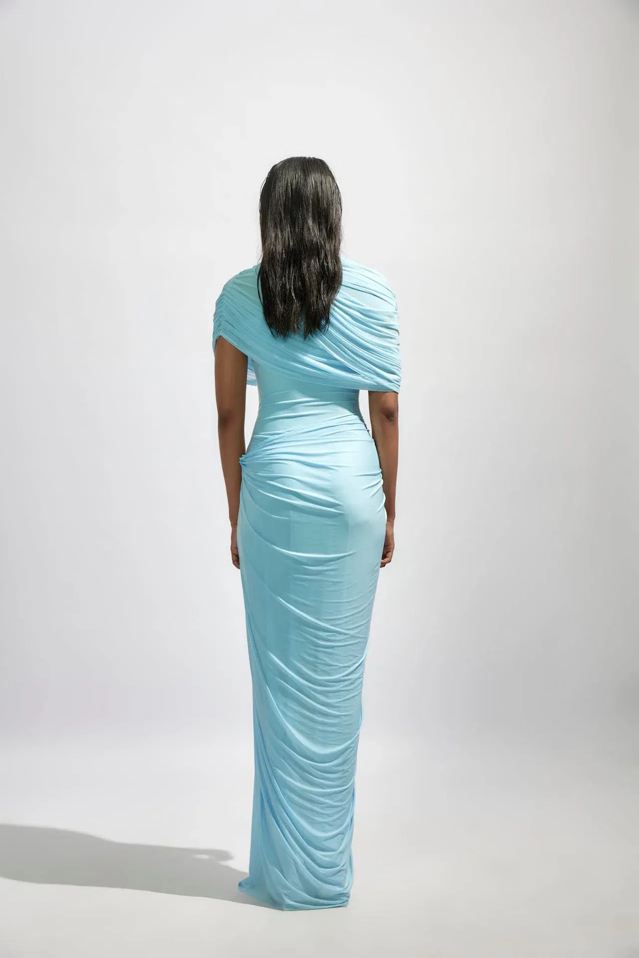 Deme By Gabriella Jasmine Pleated Floor Length Gown Dress in Baby Blue Size S / AU 8 - Image 2