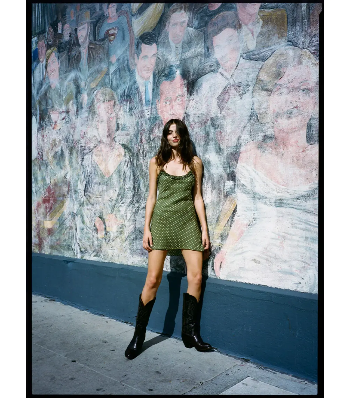 Realisation Par Eliza Mini Dress in Khaki Spot Size S / AU 8 - Image 1