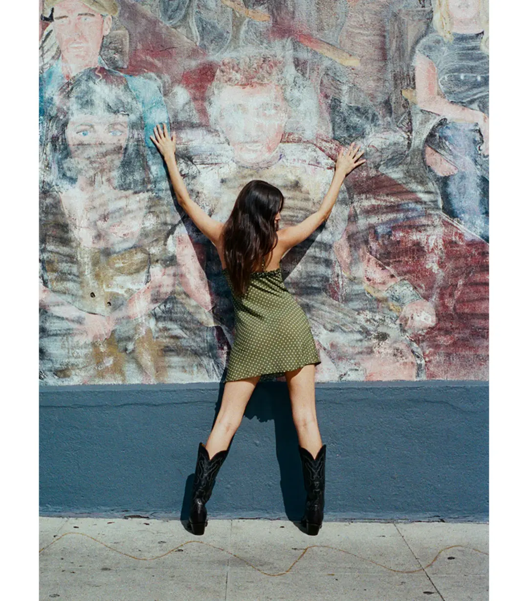 Realisation Par Eliza Mini Dress in Khaki Spot Size S / AU 8 for rent on The Volte - main image