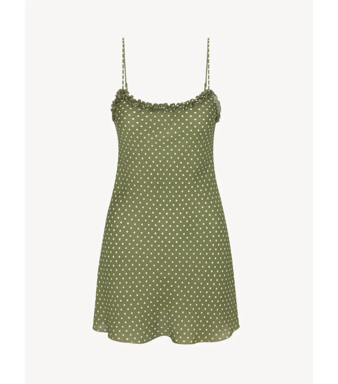 Realisation Par Eliza Mini Dress in Khaki Spot Size S / AU 8 for rent on The Volte - main image