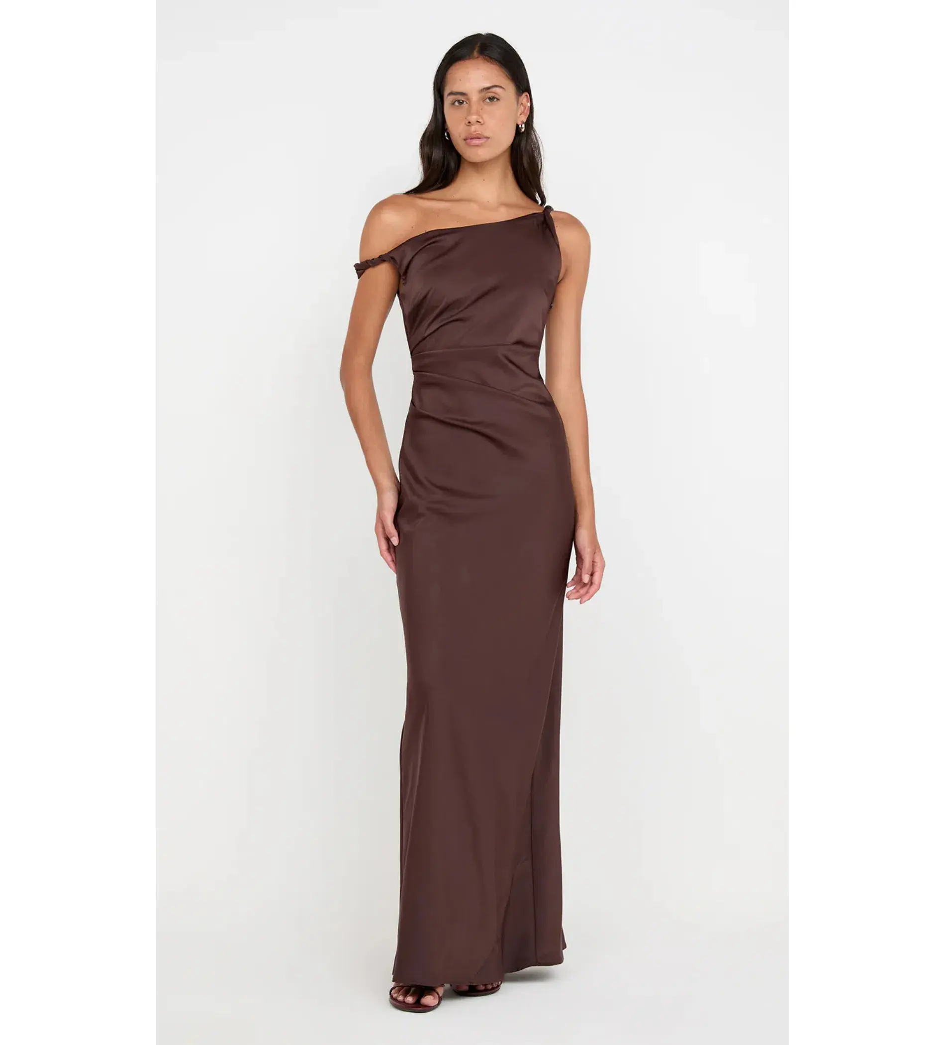 Bec and Bridge Lunetta Twist Strap Dress in Dark Chocolate Size L / AU 12 - Image 1