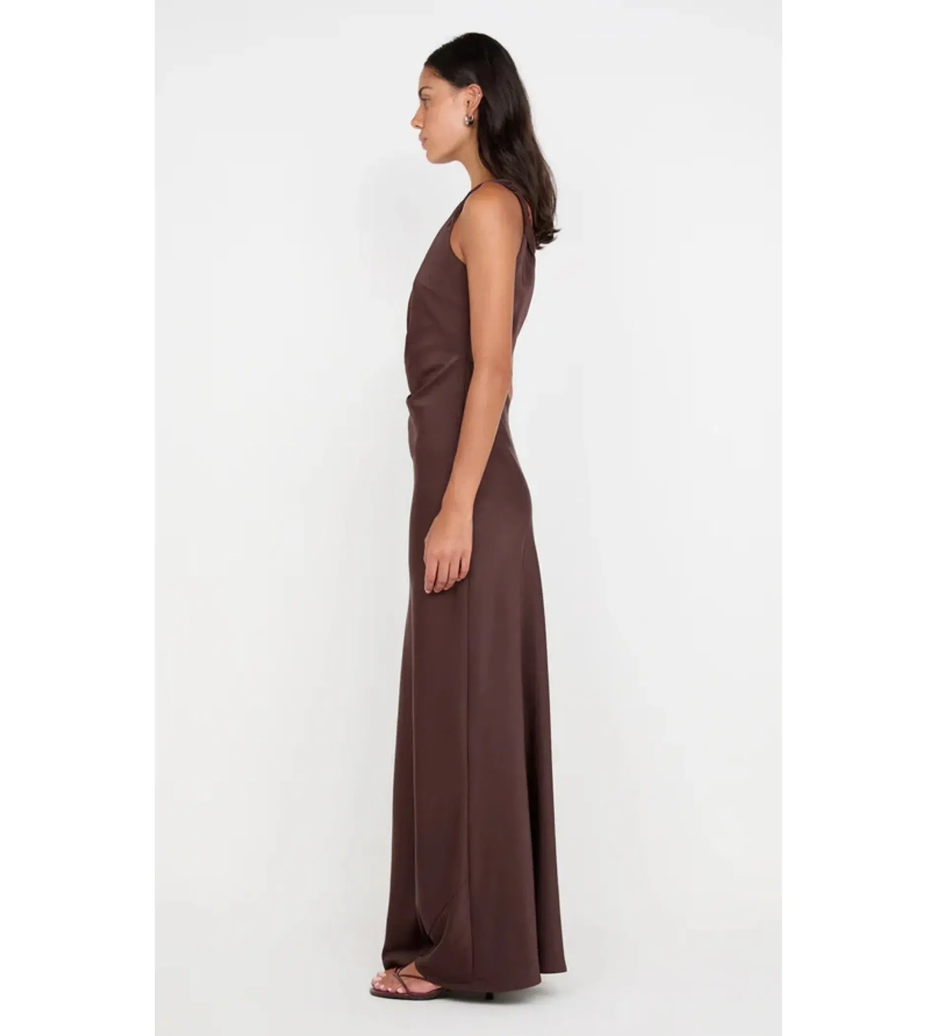 Bec and Bridge Lunetta Twist Strap Dress in Dark Chocolate Size L / AU 12 - Image 3