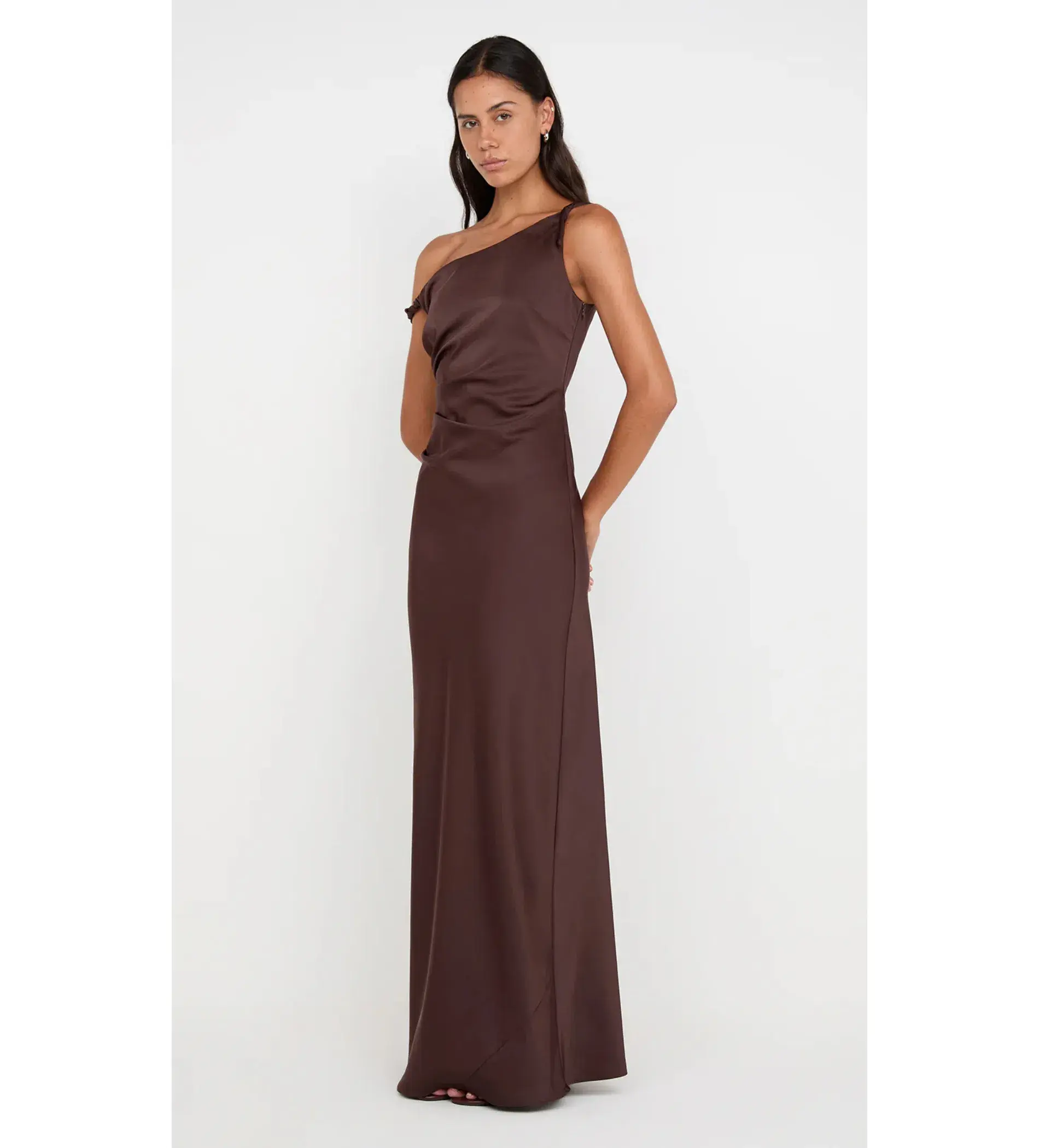 Bec and Bridge Lunetta Twist Strap Dress in Dark Chocolate Size L / AU 12 - Image 2