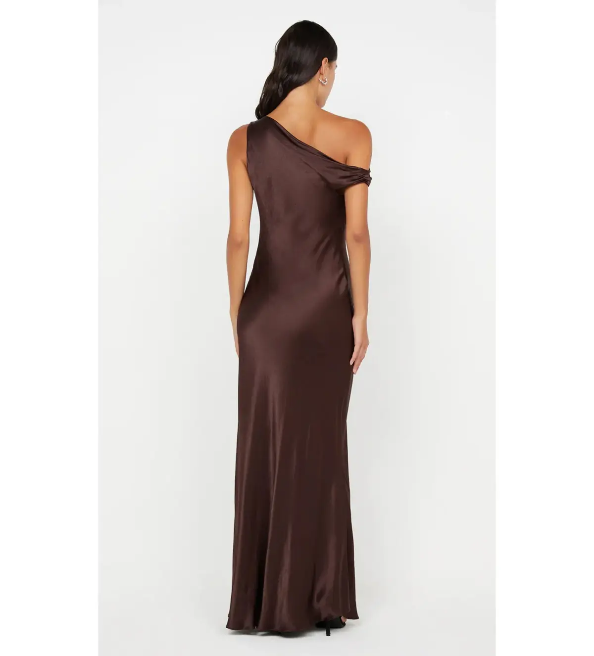 Bec & Bridge Sol Asym Maxi Dress Dark Chocolate Size AU 10 - Image 4