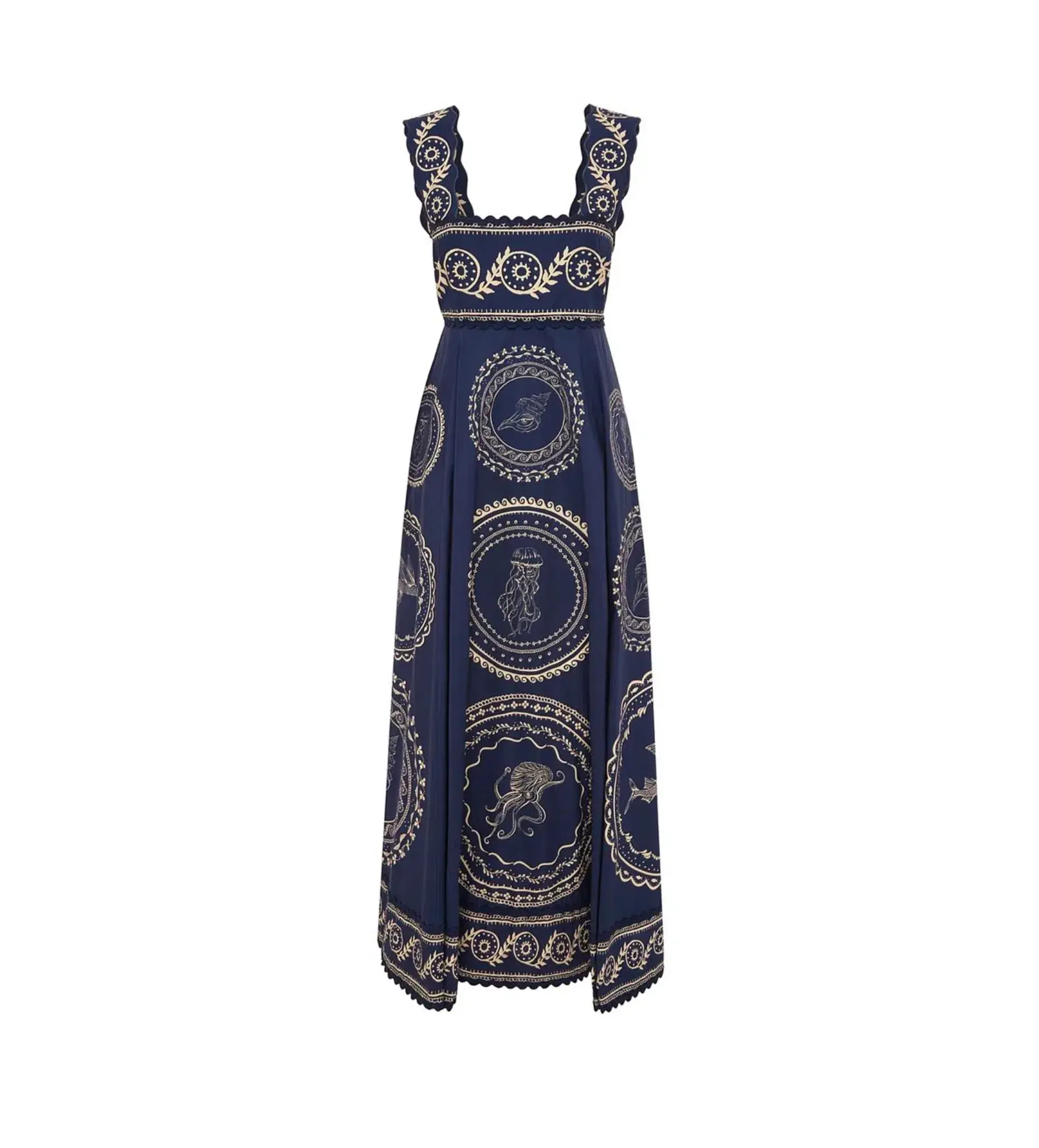 Alemais Oceane Summer Dress Blue Print Size 10 - Image 4