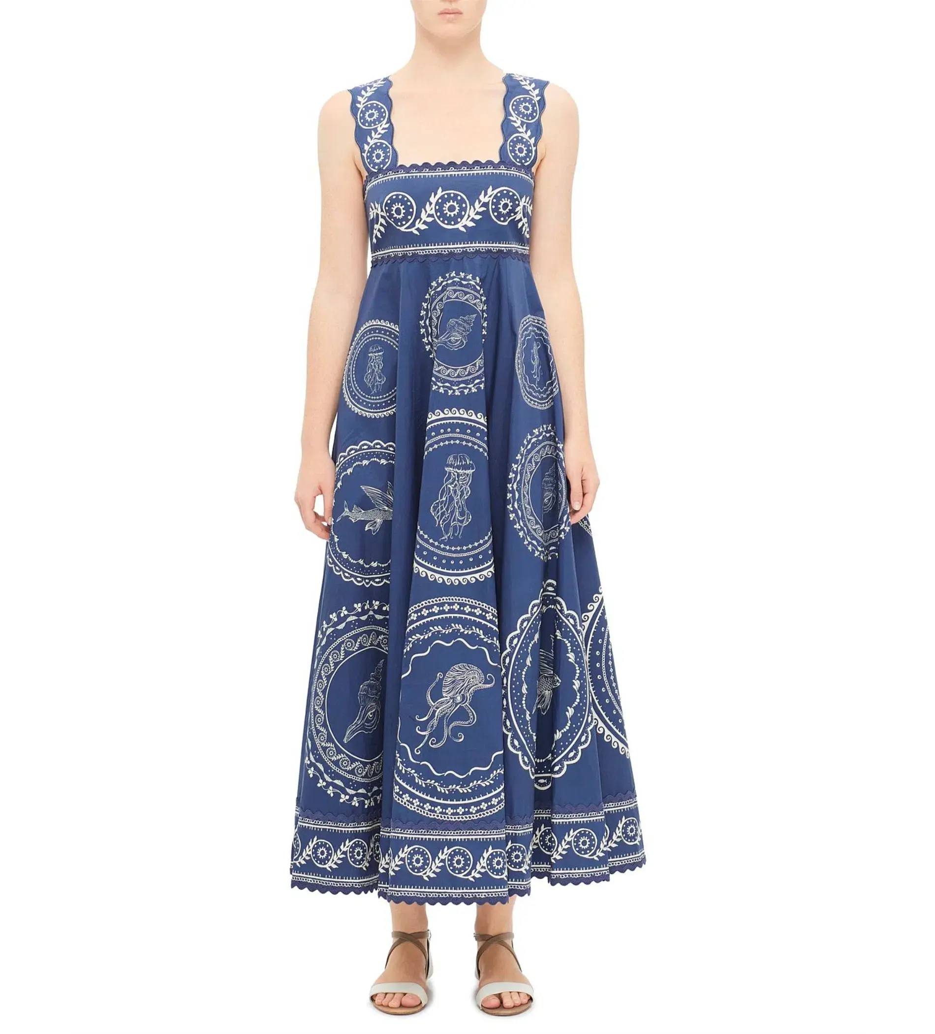 Alemais Oceane Summer Dress Blue Print Size 10 - Image 1