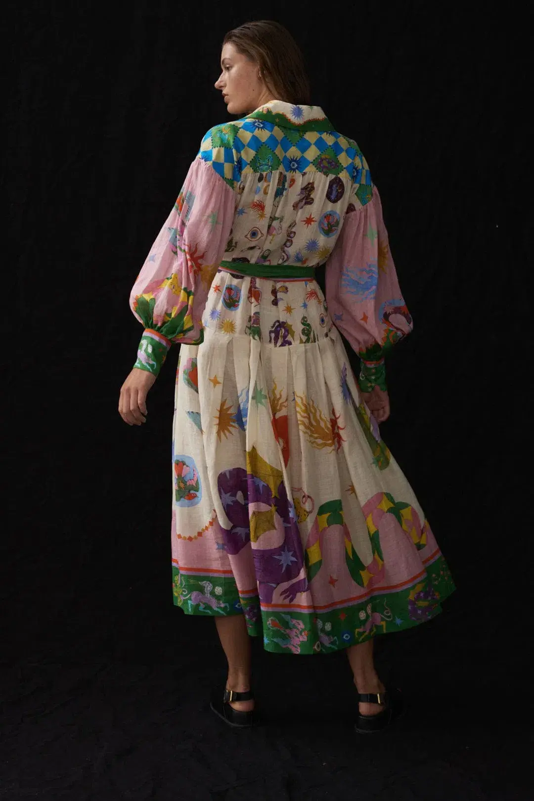 Alemais Seeker Shirtdress Midi Dress Multi Size 14  - Image 4