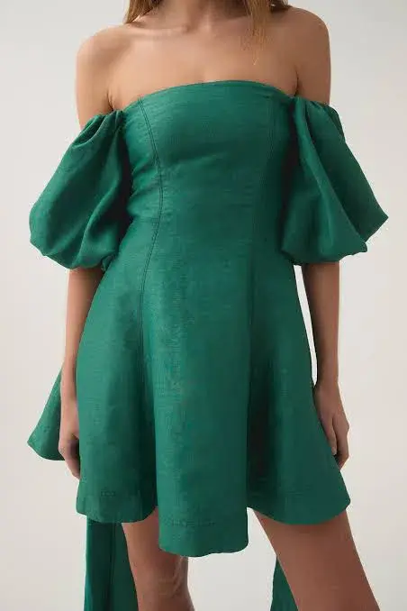 AJE Incarnation Mini Dress Green Size 10 - Image 4