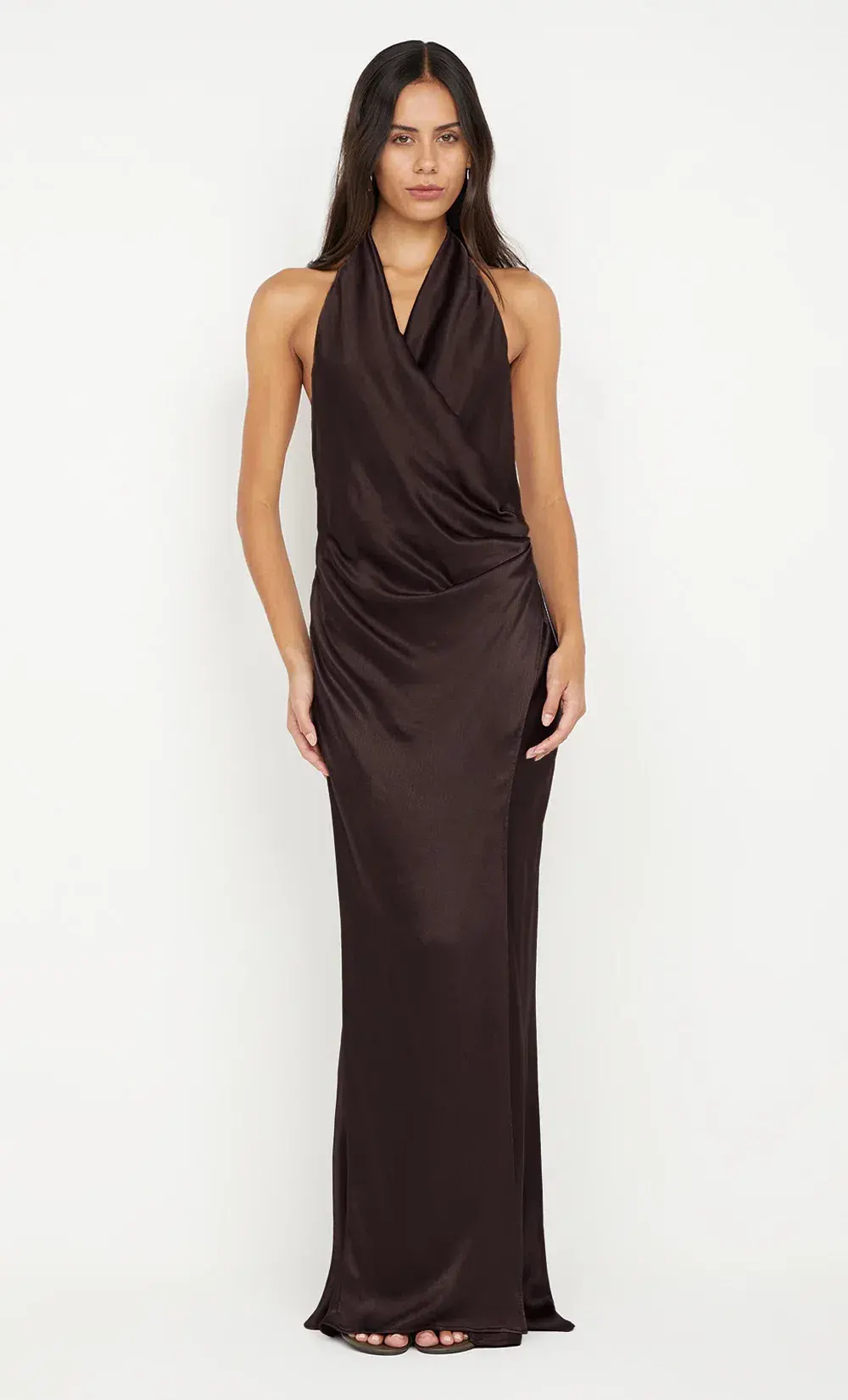 BEC & BRIDGE ELISIA WRAP MAXI DRESS / DARK CHOCOLATE / SIZE 6 - Image 6