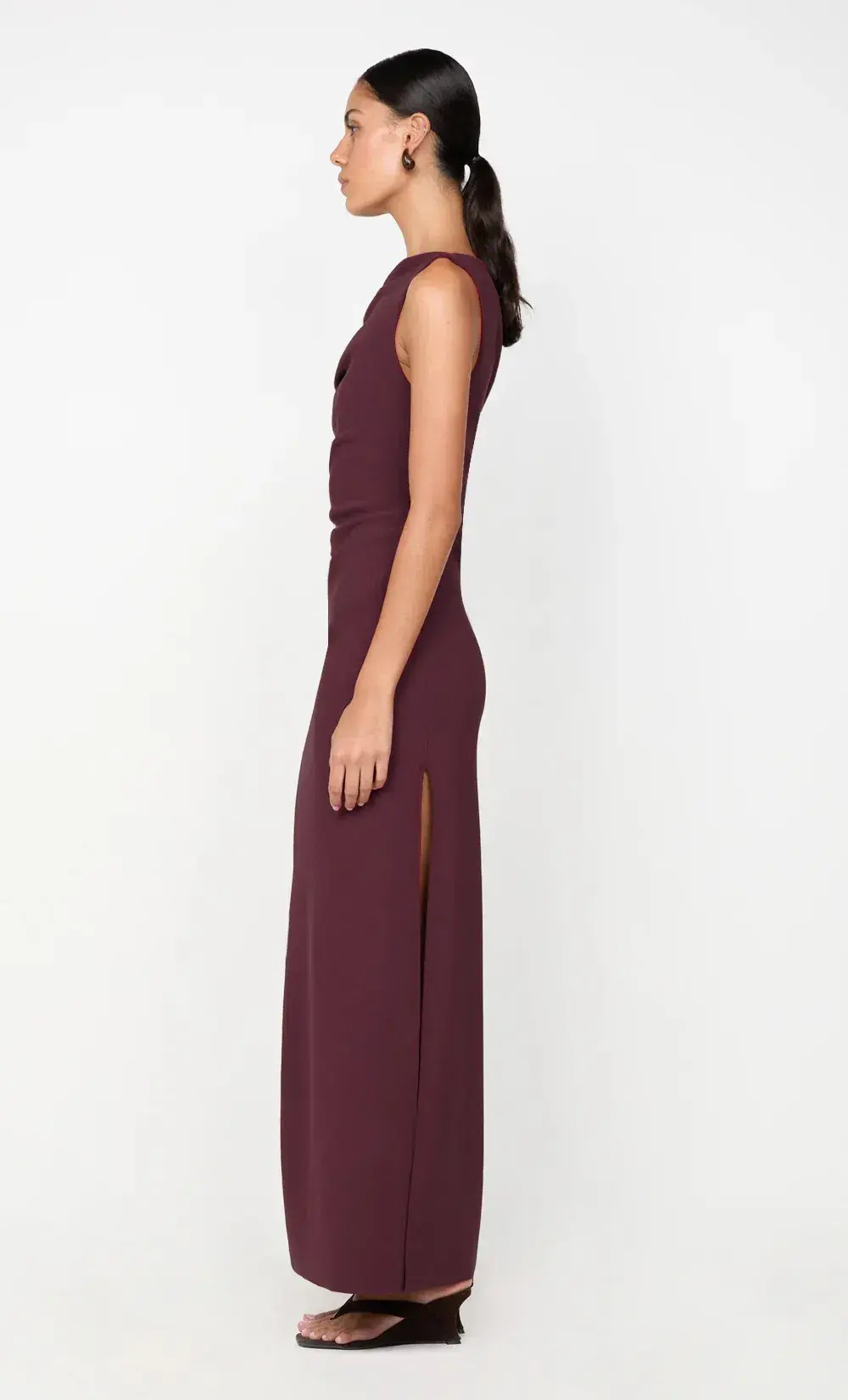 BEC & BRIDGE LEORA ASYM MAXI DRESS / PLUM / SIZE 12 - Image 4