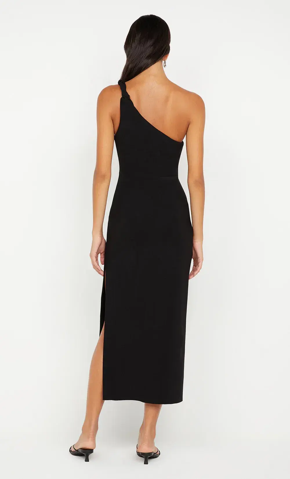 BEC & BRIDGE ARIVEN ASYM MIDI DRESS / BLACK / SIZE 10 - Image 5