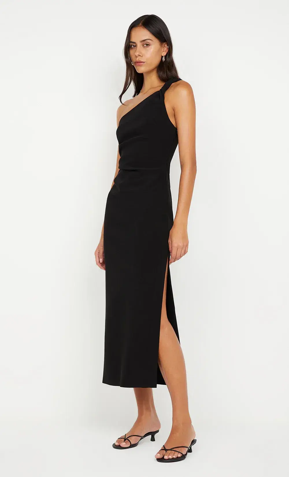 BEC & BRIDGE ARIVEN ASYM MIDI DRESS / BLACK / SIZE 10 - Image 2