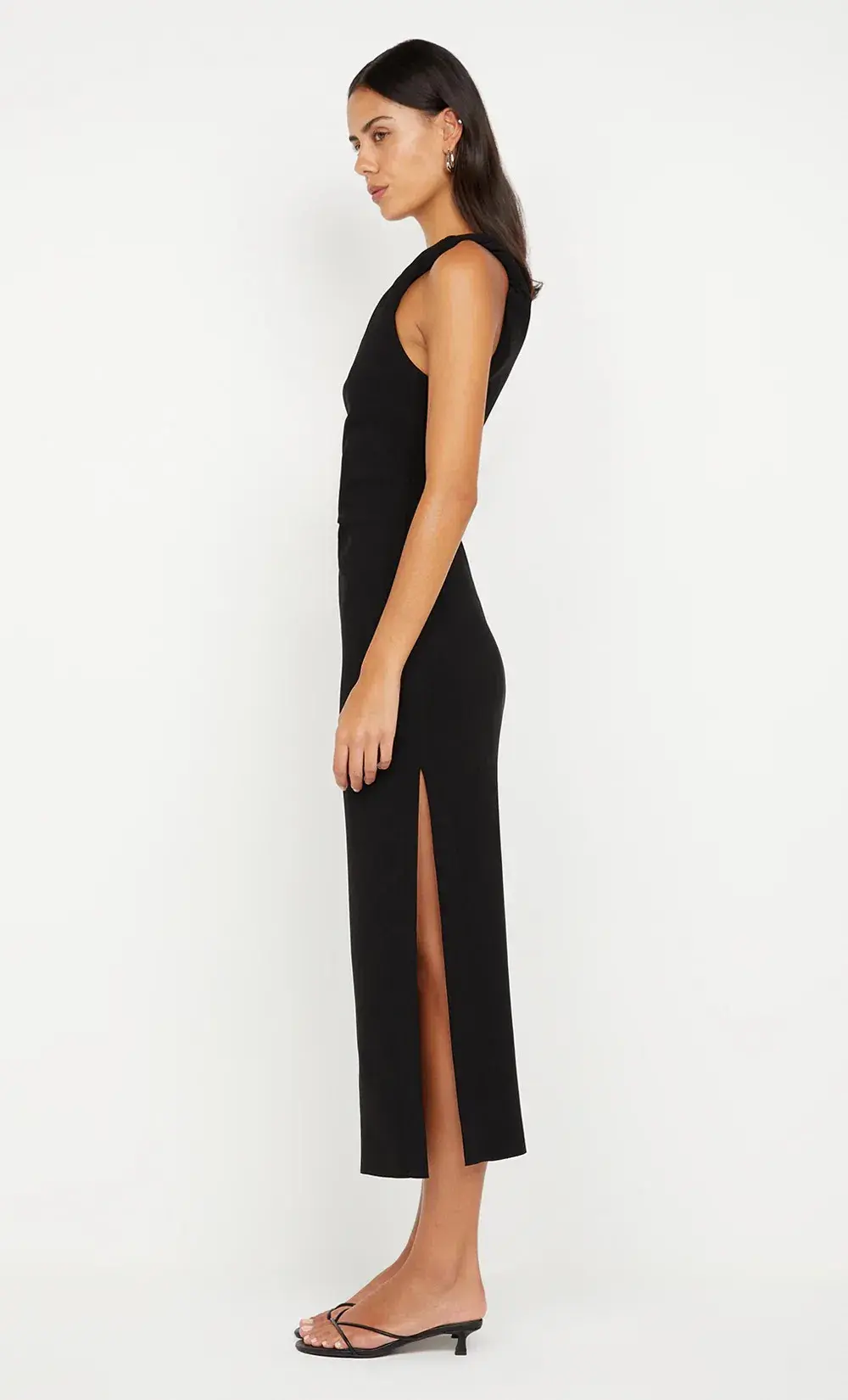 BEC & BRIDGE ARIVEN ASYM MIDI DRESS / BLACK / SIZE 10 - Image 4
