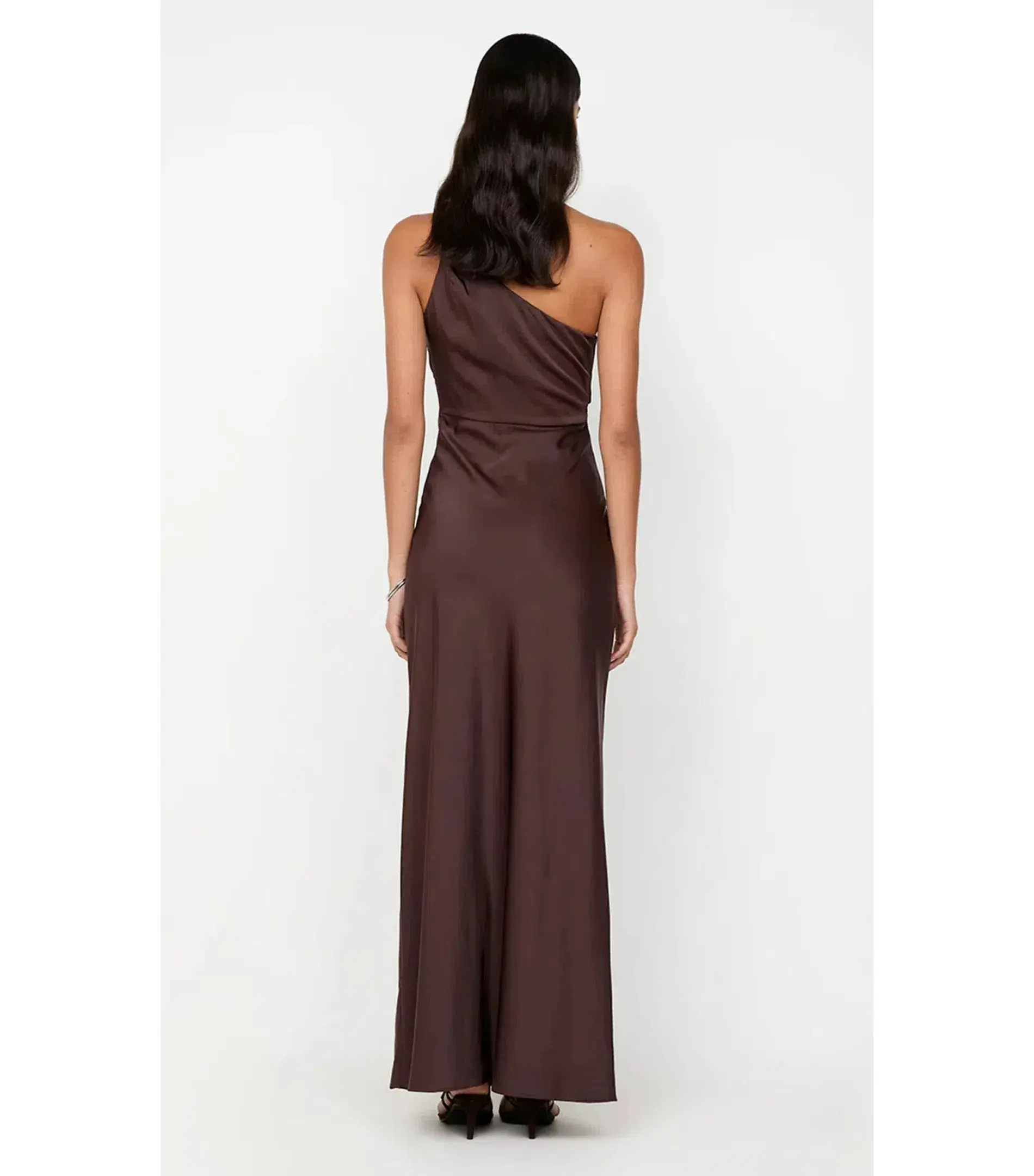 Bec & Bridge Lunetta Asym Maxi Dress in Dark Chocolate Size AU 12 - Image 6