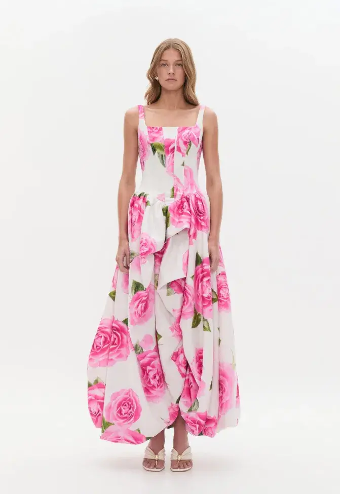 Aje Alani Gown Maxi in Pink Size AU 12 for rent on The Volte - main image