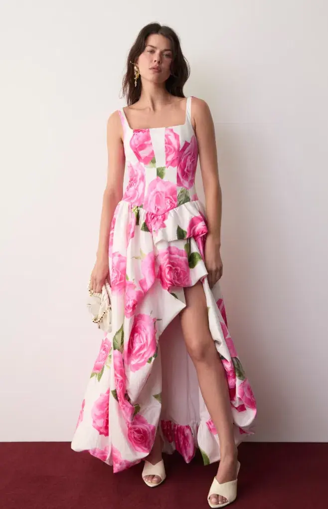 Aje Alani Gown Maxi in Pink Size AU 12 for rent on The Volte - main image